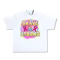 White brave and strong cancer Urban Heavy Tee - FaDigitalArtStudio