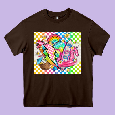 Retro Summer Heavy Core Tee Designed By Tumblerdesignbyshophia