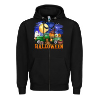 Black halloween truck Zipper Hoodie - AdoDesignShop