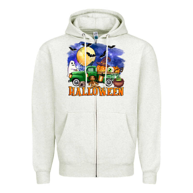 Halloween Truck Zipper Hoodie by AdoDesignShop | Teevron
