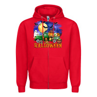 Red halloween truck Zipper Hoodie - AdoDesignShop