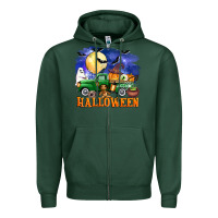 Sports Green halloween truck Zipper Hoodie - AdoDesignShop
