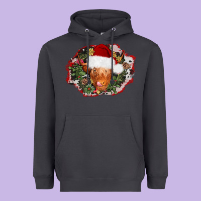 Christmas Heifer Heavyweight Hoodie Designed By Adodesignshop