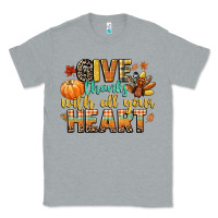 Heather Grey give thanks with all your heart Classic Tee - CowGirlArtShop