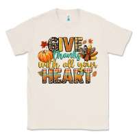 Natural give thanks with all your heart Classic Tee - CowGirlArtShop