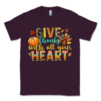 Plum give thanks with all your heart Classic Tee - CowGirlArtShop