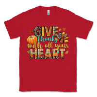 Red give thanks with all your heart Classic Tee - CowGirlArtShop