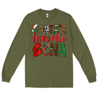 Army Green Santa's Favorite Cna Long Sleeve Tee - BundleAndBundleShop