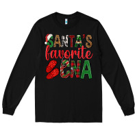 Black Santa's Favorite Cna Long Sleeve Tee - BundleAndBundleShop