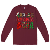 Burgundy Santa's Favorite Cna Long Sleeve Tee - BundleAndBundleShop