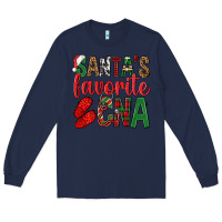 Navy Santa's Favorite Cna Long Sleeve Tee - BundleAndBundleShop
