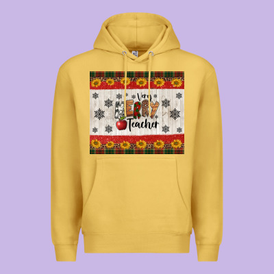 Very Merry Teacher Premium Hoodie Designed By Jasminsmagicworld