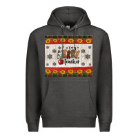 Charcoal Heather very merry teacher Premium Hoodie - Jasminsmagicworld