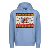 Colony Blue very merry teacher Premium Hoodie - Jasminsmagicworld