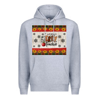 Heather Grey very merry teacher Premium Hoodie - Jasminsmagicworld