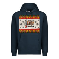 Navy very merry teacher Premium Hoodie - Jasminsmagicworld
