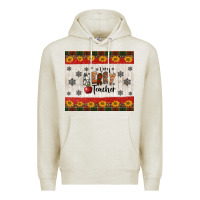 Oatmeal Heather very merry teacher Premium Hoodie - Jasminsmagicworld