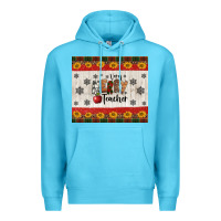 Ocean Blue very merry teacher Premium Hoodie - Jasminsmagicworld