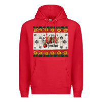 Red very merry teacher Premium Hoodie - Jasminsmagicworld