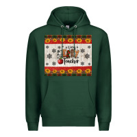 Sports Green very merry teacher Premium Hoodie - Jasminsmagicworld