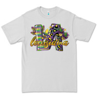 Dove Grey louisiana leopard mardi gras 12 inches 300 dpi Premium Tee - CowGirlArtShop