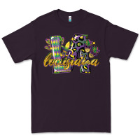 Plum louisiana leopard mardi gras 12 inches 300 dpi Premium Tee - CowGirlArtShop