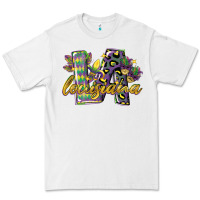 White louisiana leopard mardi gras 12 inches 300 dpi Premium Tee - CowGirlArtShop