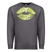 Charcoal Heather tennis lips Premium Sweatshirt - AdoDesignShop