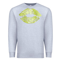Heather Grey tennis lips Premium Sweatshirt - AdoDesignShop