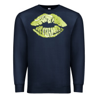 Navy tennis lips Premium Sweatshirt - AdoDesignShop