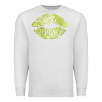 Oatmeal Heather tennis lips Premium Sweatshirt - AdoDesignShop