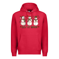 Cardinal Let It Snow Snowmen Premium Hoodie - LillyAllenDesigns