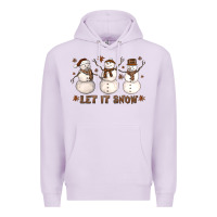 Lilac Let It Snow Snowmen Premium Hoodie - LillyAllenDesigns