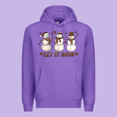 Let It Snow Snowmen Premium Hoodie Designed By Lillyallendesigns