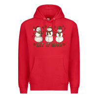Red Let It Snow Snowmen Premium Hoodie - LillyAllenDesigns