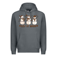 Rock Let It Snow Snowmen Premium Hoodie - LillyAllenDesigns
