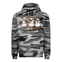 Slate Camo Let It Snow Snowmen Premium Hoodie - LillyAllenDesigns