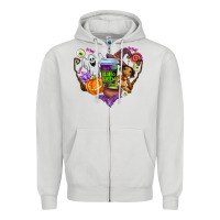 Dove Grey halloween Zipper Hoodie - AdoDesignShop