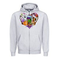 Heather Grey halloween Zipper Hoodie - AdoDesignShop