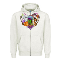Oatmeal Heather halloween Zipper Hoodie - AdoDesignShop