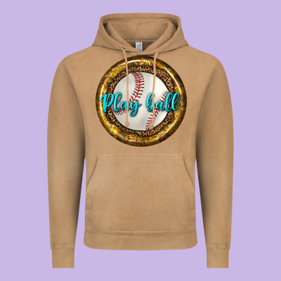 Baseball With Sunflower Round Earrings Vintage Hoodie Designed By Bundleandbundleshop