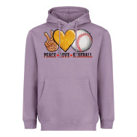 Lavender peace love baseball Heavyweight Hoodie - AdoDesignShop