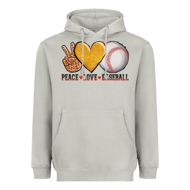 Peace Love Baseball Heavyweight Hoodie by AdoDesignShop | Teevron