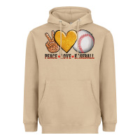 Mushroom peace love baseball Heavyweight Hoodie - AdoDesignShop