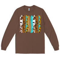Chestnut turquoise sunflowers cowhide leopard glitter background Long Sleeve Tee - RanaPortraitStore