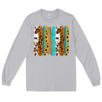 Moon Dust turquoise sunflowers cowhide leopard glitter background Long Sleeve Tee - RanaPortraitStore