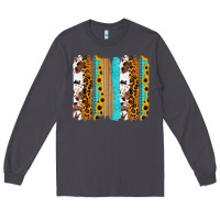 Smoke turquoise sunflowers cowhide leopard glitter background Long Sleeve Tee - RanaPortraitStore