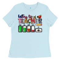 Baby Blue battery life of teacher Ladies Tee - CowGirlArtShop
