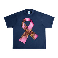 Navy Breast Cancer ribbon Urban Heavy Tee - FaDigitalArtStudio