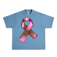 Pebble Blue Breast Cancer ribbon Urban Heavy Tee - FaDigitalArtStudio